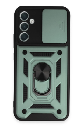 Newface Samsung Galaxy A34 5G Kılıf Pars Lens Yüzüklü Silikon - Yeşil resmi