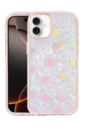Newface Apple iPhone 16 Lumi Desenli Kapak - Pembe resmi