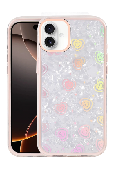 Newface Apple iPhone 16 Lumi Desenli Kapak - Pembe resmi