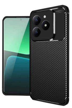 Newface Realme C61 Kılıf Auto Focus Karbon Kapak - Siyah resmi