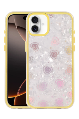 Newface Apple iPhone 16 Lumi Desenli Kapak - Sarı resmi