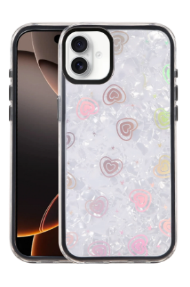 Newface Apple iPhone 16 Lumi Desenli Kapak - Siyah resmi