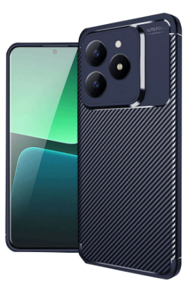 Newface Realme C61 Kılıf Auto Focus Karbon Kapak - Lacivert resmi