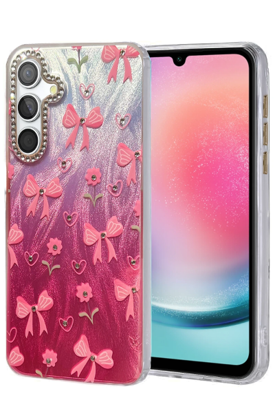 Newface Samsung Galaxy A24 4G Kılıf Blade Aynalı Desenli Kapak - Desen 3 resmi