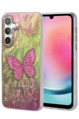 Newface Samsung Galaxy A24 4G Kılıf Blade Aynalı Desenli Kapak - Desen 5 resmi