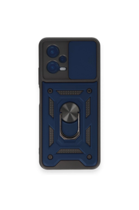 Newface Xiaomi Redmi Note 12 4G Kılıf Pars Lens Yüzüklü Silikon - Lacivert resmi