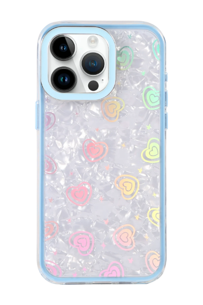 Newface Apple iPhone 16 Pro Lumi Desenli Kapak - Mavi resmi
