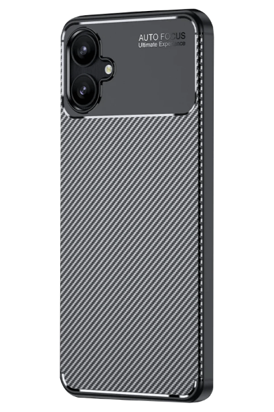 Newface Samsung Galaxy A06 Kılıf Auto Focus Karbon Kapak - Siyah resmi