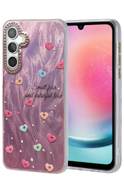 Newface Samsung Galaxy A24 4G Kılıf Blade Aynalı Desenli Kapak - Desen 8 resmi