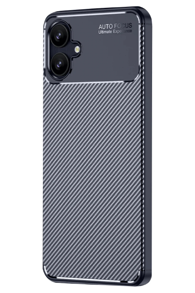 Newface Samsung Galaxy A06 Kılıf Auto Focus Karbon Kapak - Lacivert resmi