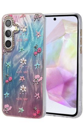 Newface Samsung Galaxy A35 5G Kılıf Blade Aynalı Desenli Kapak - Desen 4 resmi