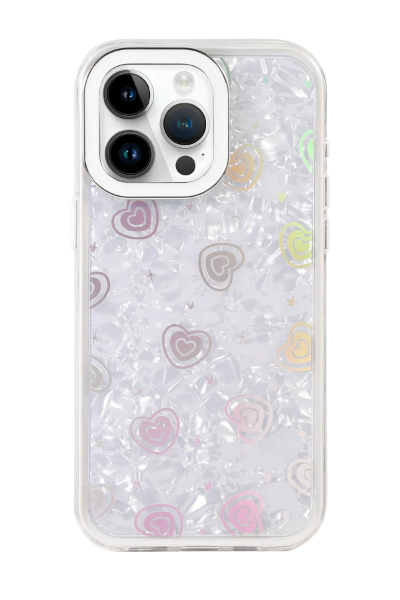 Newface Apple iPhone 16 Pro Max Lumi Desenli Kapak - Beyaz resmi
