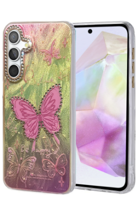 Newface Samsung Galaxy A35 5G Kılıf Blade Aynalı Desenli Kapak - Desen 5 resmi