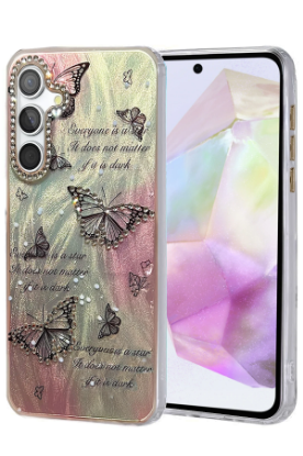 Newface Samsung Galaxy A35 5G Kılıf Blade Aynalı Desenli Kapak - Desen 6 resmi