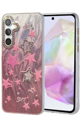 Newface Samsung Galaxy A35 5G Kılıf Blade Aynalı Desenli Kapak - Desen 7 resmi