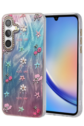 Newface Samsung Galaxy A34 5G Kılıf Blade Aynalı Desenli Kapak - Desen 4 resmi