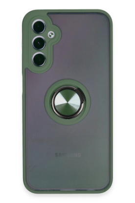 Newface Samsung Galaxy A24 4G Kılıf Montreal Yüzüklü Silikon Kapak - Yeşil resmi