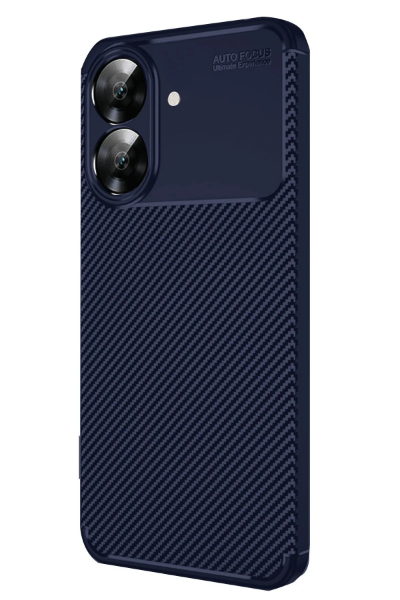 Newface Realme Note 60 Kılıf Auto Focus Karbon Kapak - Lacivert resmi