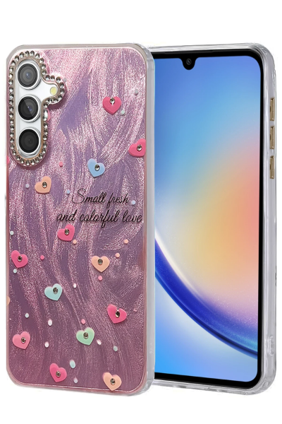 Newface Samsung Galaxy A34 5G Kılıf Blade Aynalı Desenli Kapak - Desen 8 resmi