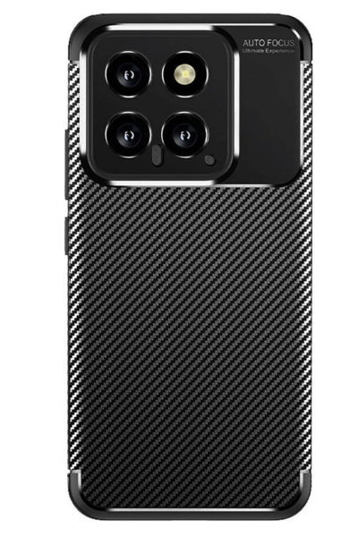 Newface Xiaomi Mi 14T Kılıf Auto Focus Karbon Kapak - Siyah resmi