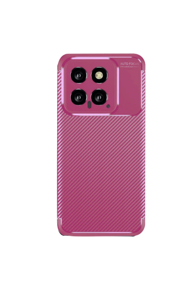Newface Xiaomi Mi 14T Kılıf Auto Focus Karbon Kapak - Pembe resmi