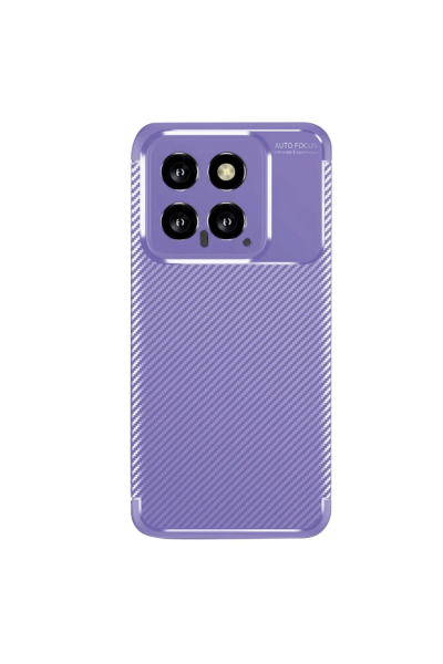 Newface Xiaomi Mi 14T Kılıf Auto Focus Karbon Kapak - Lila resmi