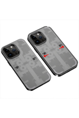 Newface iPhone 14 Pro Max Kılıf Mekanik Bumper Kapak - Siyah resmi