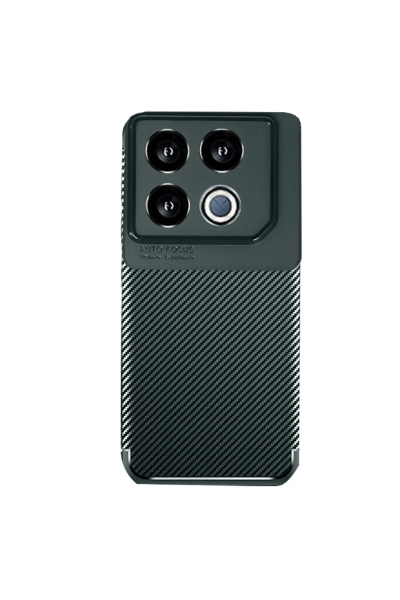 Newface İnfinix GT 20 Pro Kılıf Auto Focus Karbon Kapak - Koyu Yeşil resmi