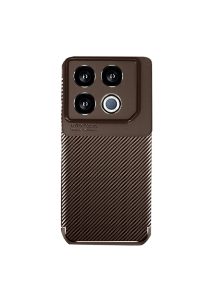 Newface İnfinix GT 20 Pro Kılıf Auto Focus Karbon Kapak - Kahverengi resmi