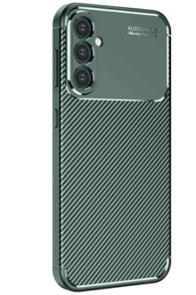 Newface Samsung Galaxy S25 Kılıf Auto Focus Karbon Kapak - Koyu Yeşil resmi