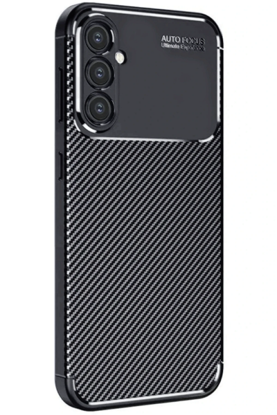 Newface Samsung Galaxy S25 Plus Kılıf Auto Focus Karbon Kapak - Siyah resmi