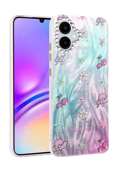 Newface Samsung Galaxy A06 Kılıf Blade Aynalı Desenli Kapak - Desen 4 resmi