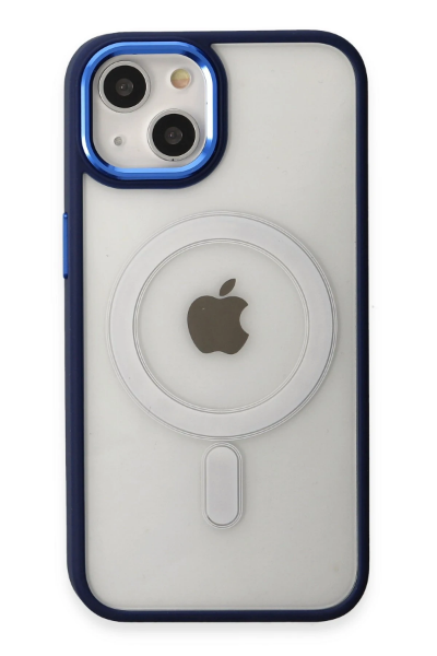 Newface iPhone 15 Pro Kılıf Room Magneticsafe Silikon - Lacivert resmi