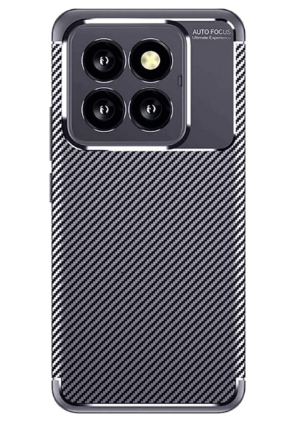 Newface Xiaomi Mi 14T Pro Kılıf Auto Focus Karbon Kapak - Lacivert resmi