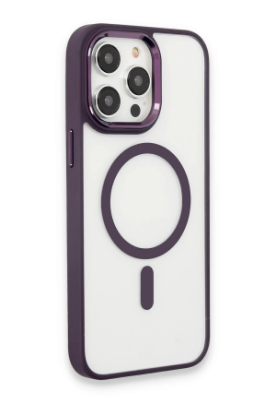 Newface iPhone 15 Pro Kılıf Room Magneticsafe Silikon - Derin Mor resmi