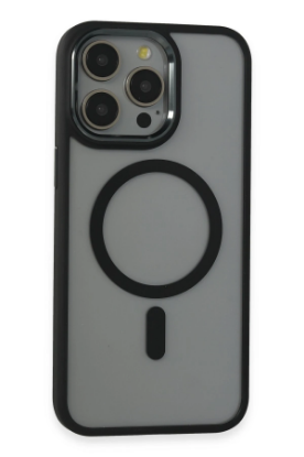 Newface iPhone 15 Pro Max Kılıf Room Magneticsafe Silikon - Siyah resmi