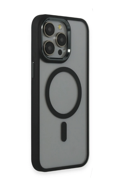 Newface iPhone 15 Pro Max Kılıf Room Magneticsafe Silikon - Siyah resmi
