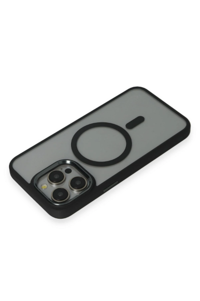 Newface iPhone 15 Pro Max Kılıf Room Magneticsafe Silikon - Siyah resmi