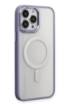 Newface iPhone 15 Pro Max Kılıf Room Magneticsafe Silikon - Lila resmi