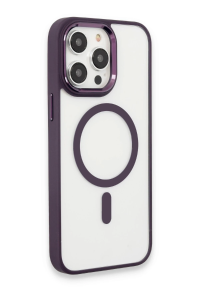 Newface iPhone 15 Pro Max Kılıf Room Magneticsafe Silikon - Derin Mor resmi
