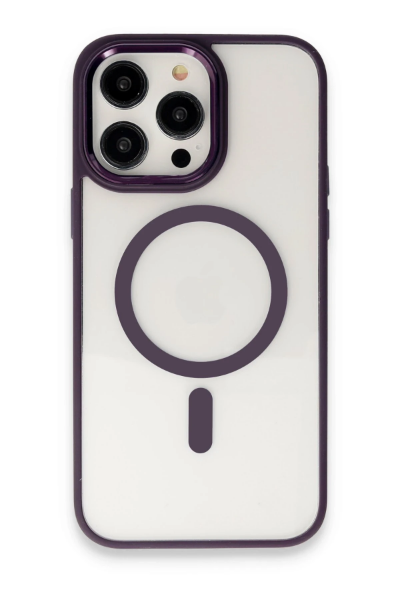 Newface iPhone 15 Pro Max Kılıf Room Magneticsafe Silikon - Derin Mor resmi