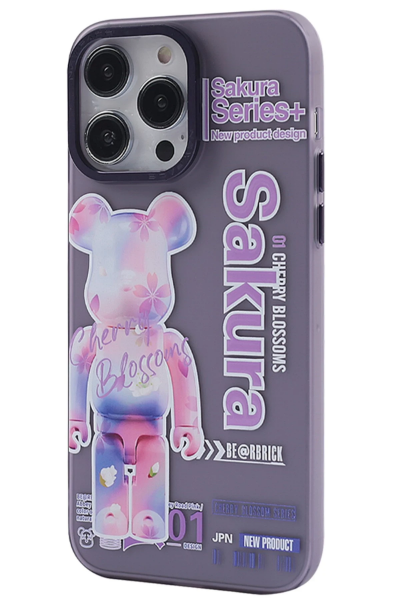 Newface iPhone 12 Pro Max Kılıf Prada Desenli Kapak - Prada Mor - 1 resmi