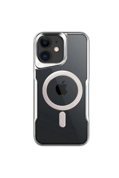 Newface iPhone 11 Kılıf Boyi Magsafe Silikon Kapak - Gümüş resmi