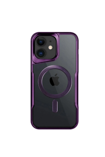 Newface iPhone 11 Kılıf Boyi Magsafe Silikon Kapak - Derin Mor resmi