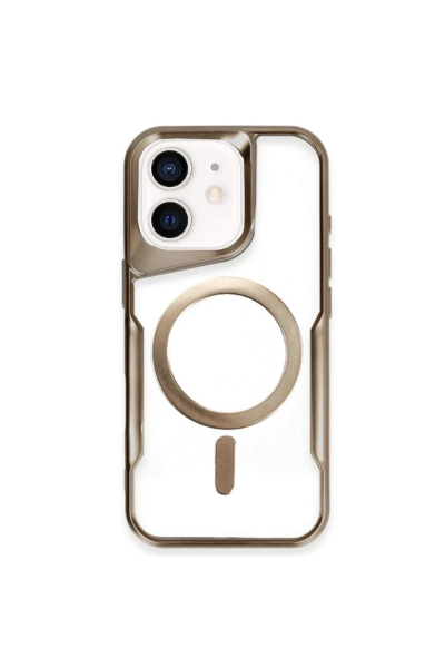 Newface iPhone 11 Kılıf Boyi Magsafe Silikon Kapak - Çöl Titanyum resmi