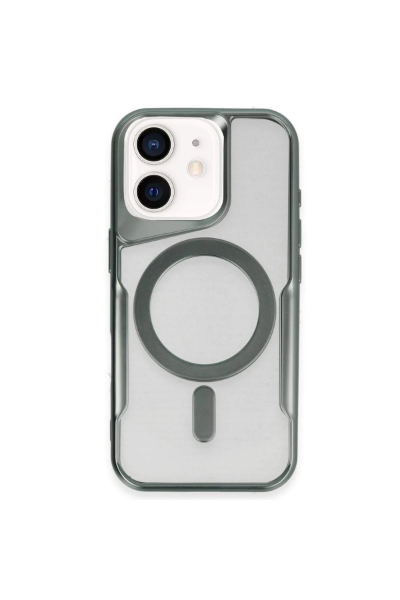 Newface iPhone 11 Kılıf Boyi Magsafe Silikon Kapak - Yeşil resmi