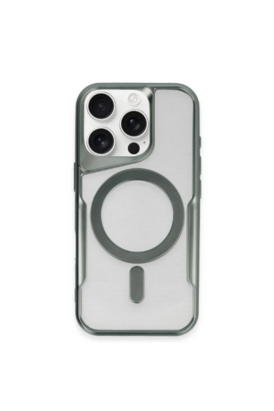 Newface iPhone 11 Pro Max Kılıf Boyi Magsafe Silikon Kapak - Yeşil resmi