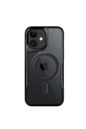 Newface iPhone 12 Kılıf Boyi Magsafe Silikon Kapak - Siyah resmi