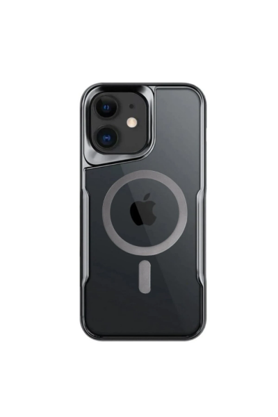 Newface iPhone 12 Kılıf Boyi Magsafe Silikon Kapak - Titan Gri resmi