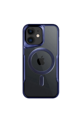 Newface iPhone 12 Kılıf Boyi Magsafe Silikon Kapak - Lacivert resmi